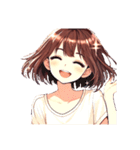 セミロングブラウンちゃんの感情 文字無し（個別スタンプ：21）