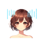 セミロングブラウンちゃんの感情 文字無し（個別スタンプ：28）