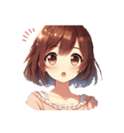 セミロングブラウンちゃんの感情 文字無し（個別スタンプ：30）
