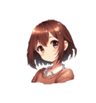 セミロングブラウンちゃんの感情 文字無し（個別スタンプ：31）