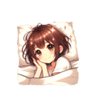 セミロングブラウンちゃんの感情 文字無し（個別スタンプ：40）