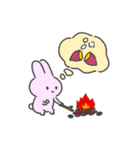 ピンク色のうさぎ LINEスタンプ1（個別スタンプ：9）