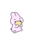 ピンク色のうさぎ LINEスタンプ1（個別スタンプ：11）