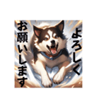 激しい勢いの犬 文字ありver.（個別スタンプ：9）