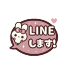 飛び出す⬛毎日❤️LINEふきだし⬛ウサギ❹❻（個別スタンプ：11）