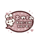 飛び出す⬛毎日❤️LINEふきだし⬛ウサギ❹❻（個別スタンプ：22）