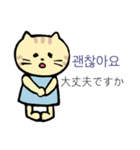 ねこさんとハングルを丁寧に（個別スタンプ：12）