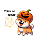 ハロウィンの柴犬くん（個別スタンプ：1）