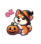 ハロウィンの柴犬くん（個別スタンプ：14）