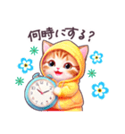 待ち合わせ パーカーねこ 日常 毎日（個別スタンプ：6）