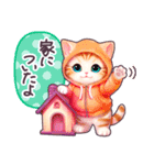 待ち合わせ パーカーねこ 日常 毎日（個別スタンプ：39）