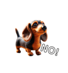 ふわふわフェルト〜ダックスフンド日時会話（個別スタンプ：3）