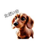 ふわふわフェルト〜ダックスフンド日時会話（個別スタンプ：4）