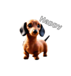 ふわふわフェルト〜ダックスフンド日時会話（個別スタンプ：9）