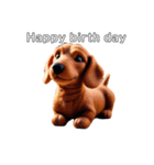 ふわふわフェルト〜ダックスフンド日時会話（個別スタンプ：12）