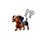 ふわふわフェルト〜ダックスフンド日時会話（個別スタンプ：21）