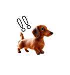 ふわふわフェルト〜ダックスフンド日時会話（個別スタンプ：24）
