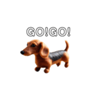 ふわふわフェルト〜ダックスフンド日時会話（個別スタンプ：36）