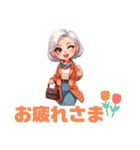 おしゃれおばあちゃまのパワフルデイズ（個別スタンプ：2）