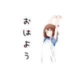 家計簿をつけるふつうの女の子（個別スタンプ：32）