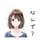 グルメなふつうの女の子（個別スタンプ：24）