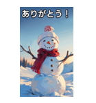 寒い冬の雪だるま（個別スタンプ：5）