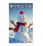 寒い冬の雪だるま（個別スタンプ：36）