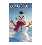 寒い冬の雪だるま（個別スタンプ：37）