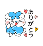 (フォント) 水色モード♪のいんでぃ♪（個別スタンプ：16）