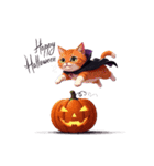 ハロウィンを楽しむ邪悪な猫（個別スタンプ：32）