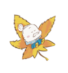 ヒゲザムライYUMIKO 秋（個別スタンプ：4）
