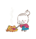 ヒゲザムライYUMIKO 秋（個別スタンプ：7）