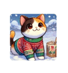 三毛猫と冬⛄️（個別スタンプ：12）