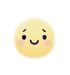 かわいいまる絵文字スタンプ（個別スタンプ：1）