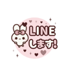 ▶️動く⬛ウサギ❹❼⬛LINE敬語【ハート】（個別スタンプ：11）