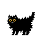 奇妙な黒猫 (pixel)（個別スタンプ：10）