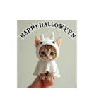 指に乗るちっちゃい子猫のハロウィン…他（個別スタンプ：3）