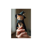 指に乗るちっちゃい子猫のハロウィン…他（個別スタンプ：25）