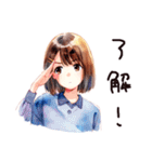 推し活！ふつうの女の子（個別スタンプ：34）