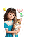 猫が大好き女の子♡文字なし（個別スタンプ：20）