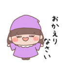 あいさつ こびとくん【紫・女の子】（個別スタンプ：28）