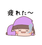 あいさつ こびとくん【紫・女の子】（個別スタンプ：34）