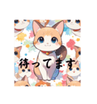 猫耳少女とシュールな猫達（個別スタンプ：15）