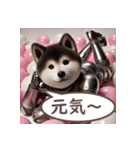 AI de ガンバレ秋田犬 子犬（個別スタンプ：34）