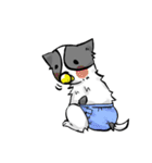 奮闘するパピヨンとちょっとめんだこ（個別スタンプ：7）