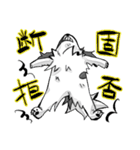 奮闘するパピヨンとちょっとめんだこ（個別スタンプ：11）