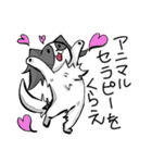 奮闘するパピヨンとちょっとめんだこ（個別スタンプ：12）