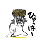 奮闘するパピヨンとちょっとめんだこ（個別スタンプ：35）