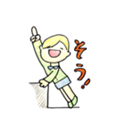 きいろいかみのこども（個別スタンプ：9）