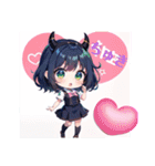 AI イラスト愛 美少女 20（個別スタンプ：19）